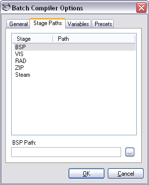 Options Form - Stage Paths Tab